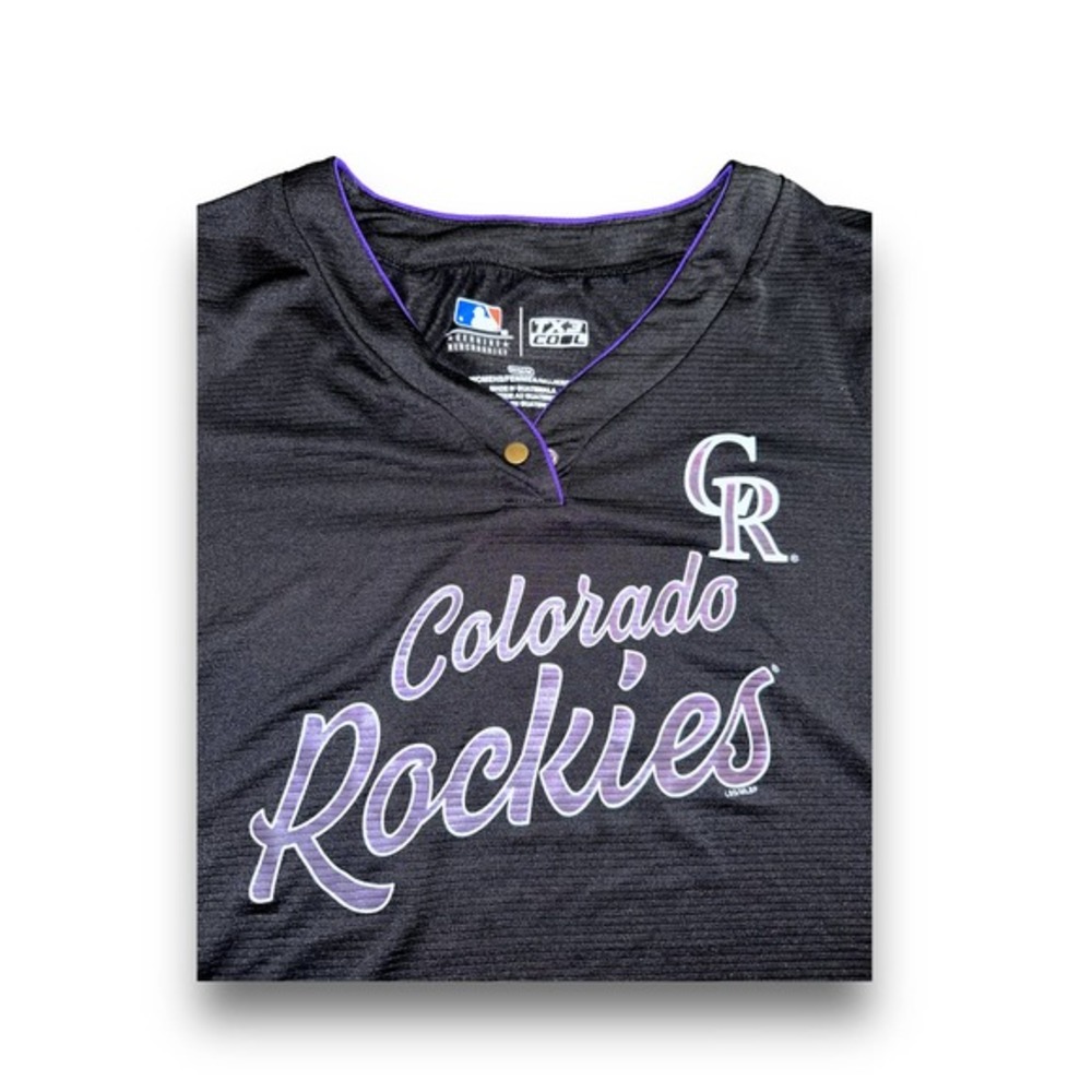 Colorado Rockies‎ Jersey Women's Black Genuine Merchandise Size: Medium